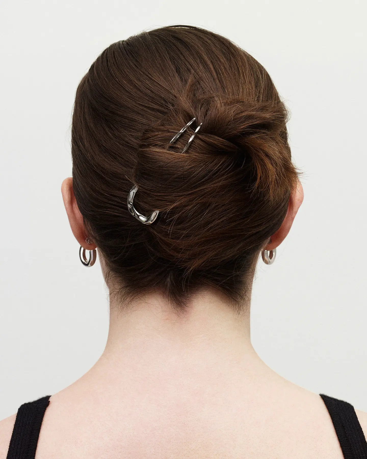 Midi Wavy French Hair Pin in Silver – MACHETE