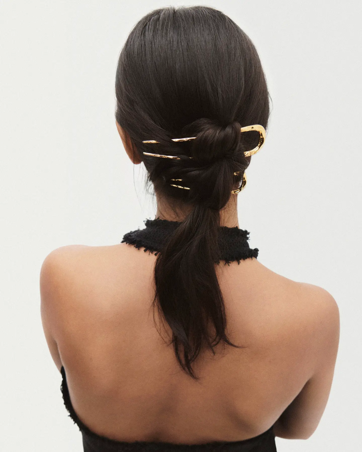 Midi Wavy French Hair Pin in Gold – MACHETE