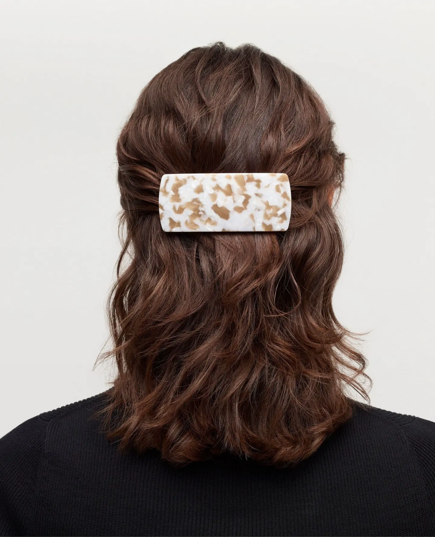 Jumbo Box Barrette in Taupe Shell – MACHETE