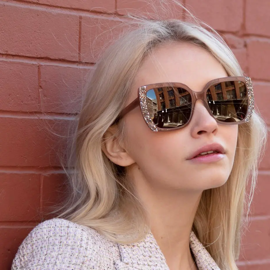 CECILE Sunglasses: Vintage Glamour with Swarovski Crystal Accents