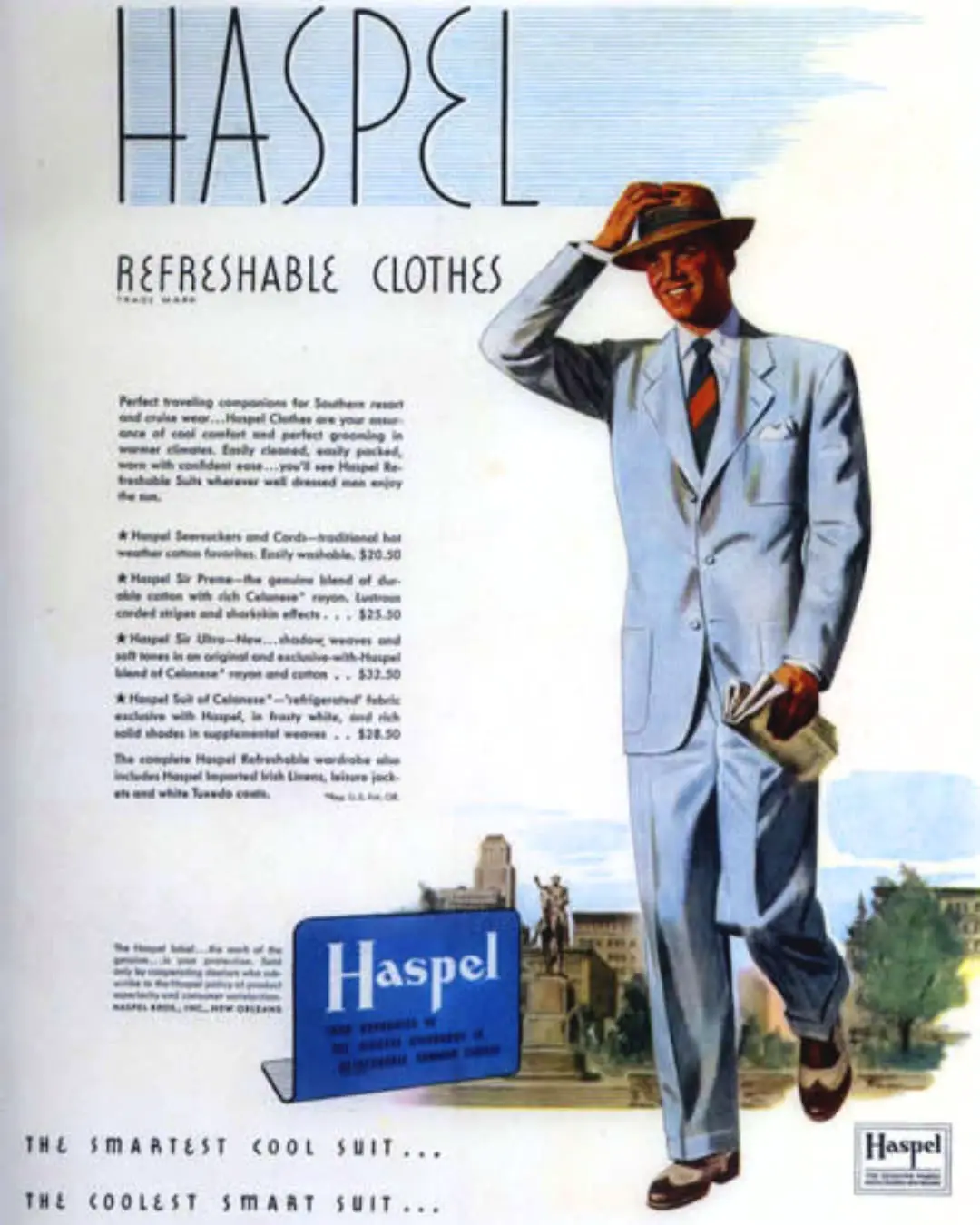 "The Smartest cool suit … The Coolest smart suit."⁠
⁠
Some things never go out of style. Haspel has 
